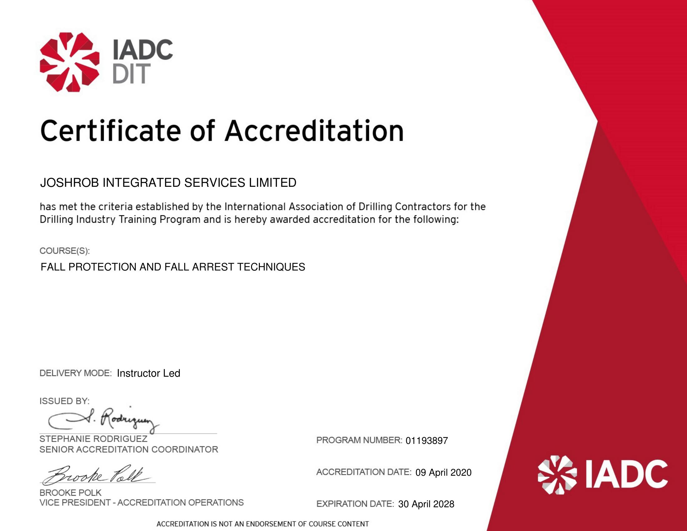 IADC Accreditation